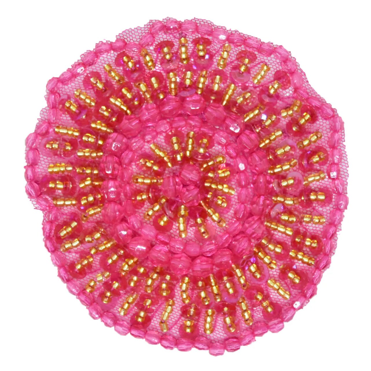Round Sequins and Beaded Applique Patch for Jackets Bags and DIY Crafts